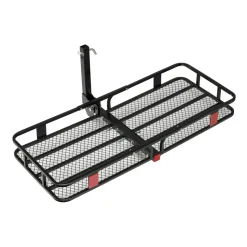 VEVOR 60" x 24" x 6", Hitch Cargo Carrier, 500 lbs Capacity Hitch Cargo Carrier with Cargo Net with Hook & Waterproof Cargo Bag, Folding Hitch Mount Cargo Carrier with Ratchet Straps, Fit for SUVs