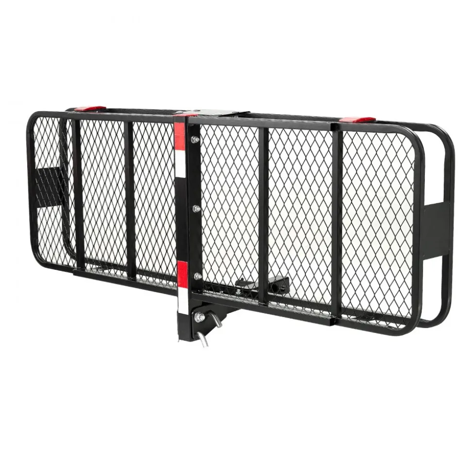 VEVOR 60" x 20" x 6", Hitch Cargo Carrier, 500 lbs Capacity Hitch Cargo Carrier with Cargo Net & Waterproof Cargo Bag, Folding Hitch Mount Cargo Carrier with Hitch Lock for 2" Receiver, Fit for SUVs