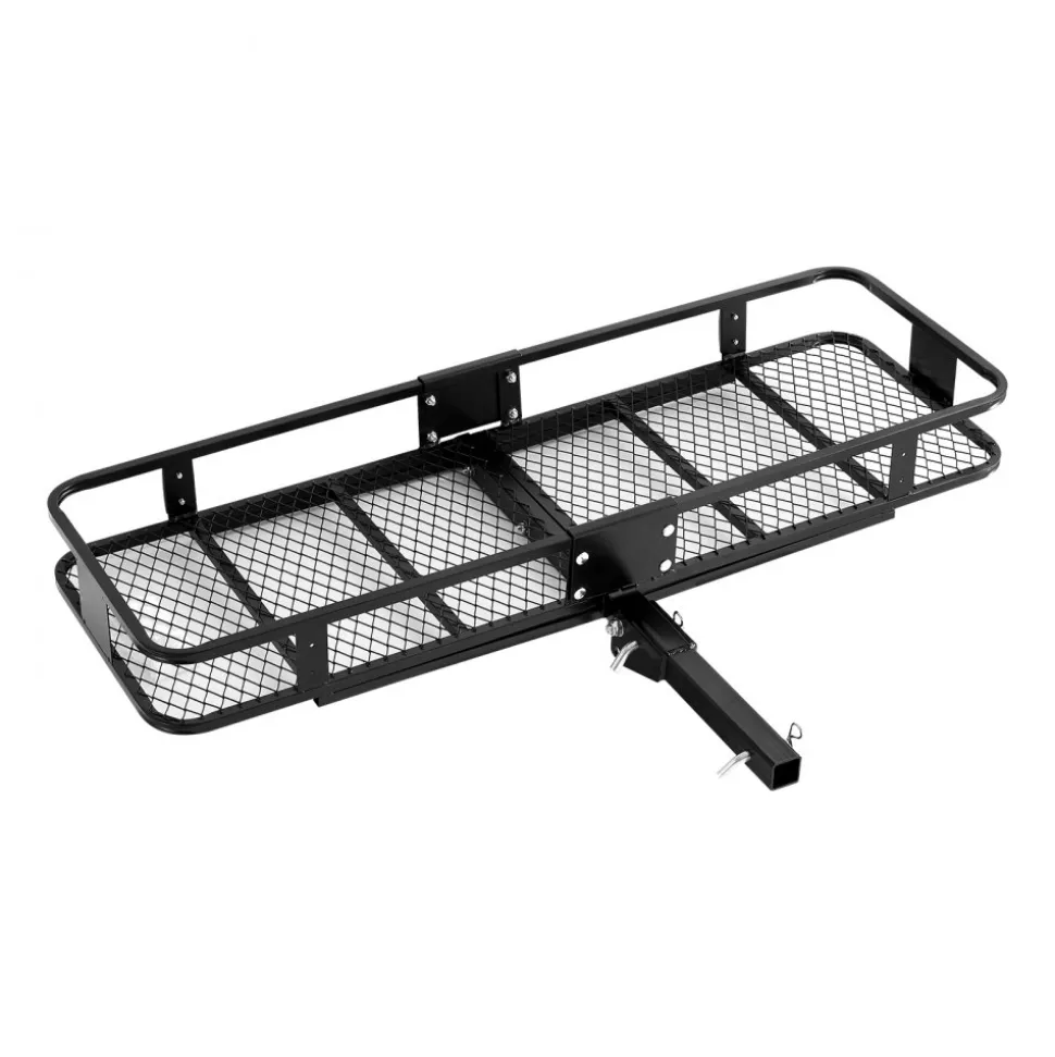 VEVOR 60" x 20" x 6", Hitch Cargo Carrier, 500 lbs Capacity Hitch Cargo Carrier with Cargo Net & Waterproof Cargo Bag, Folding Hitch Mount Cargo Carrier with Hitch Lock for 2" Receiver, Fit for SUVs