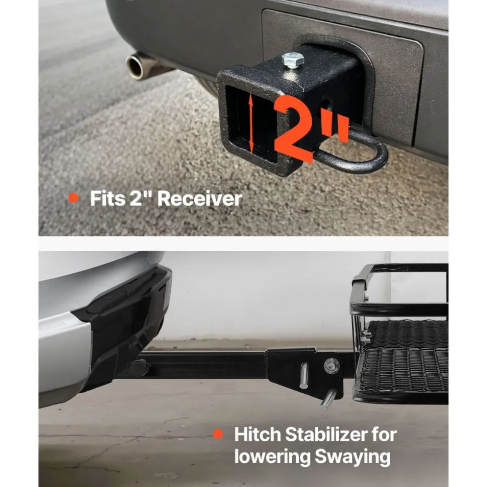 VEVOR 60" x 20" x 6", Hitch Cargo Carrier, 500 lbs Capacity Hitch Cargo Carrier with Cargo Net & Waterproof Cargo Bag, Folding Hitch Mount Cargo Carrier with Hitch Lock for 2" Receiver, Fit for SUVs