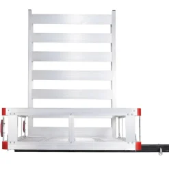 VEVOR 50 x 29.5 x 8.7 inch Hitch Cargo Carrier, 500lbs Capacity Trailer Hitch Mounted Cargo Basket, Aluminum Luggage Carrier Rack with Folding Ramp, Fits 2" Hitch Receiver for SUV Truck Pickup Camping