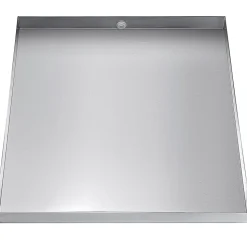 VEVOR 32 x 30 x 2.5 Inch Washing Machine Pan 18 GA Thickness 304 Stainless Steel Heavy Duty Compact Washer Drip Tray with Drain Hole & Hose Adapter