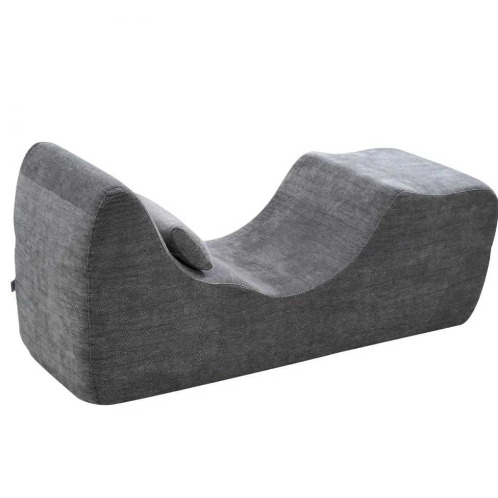 VEVOR Yoga Chair Chaise, Ergonomic Chaise Lounge Chair for Yoga, Modern Boneless Curved Foam Lounge Indoor for Massage, Stretching, Relaxation, Exercise, Used in Living Room, Bedroom, Balcony, Grey
