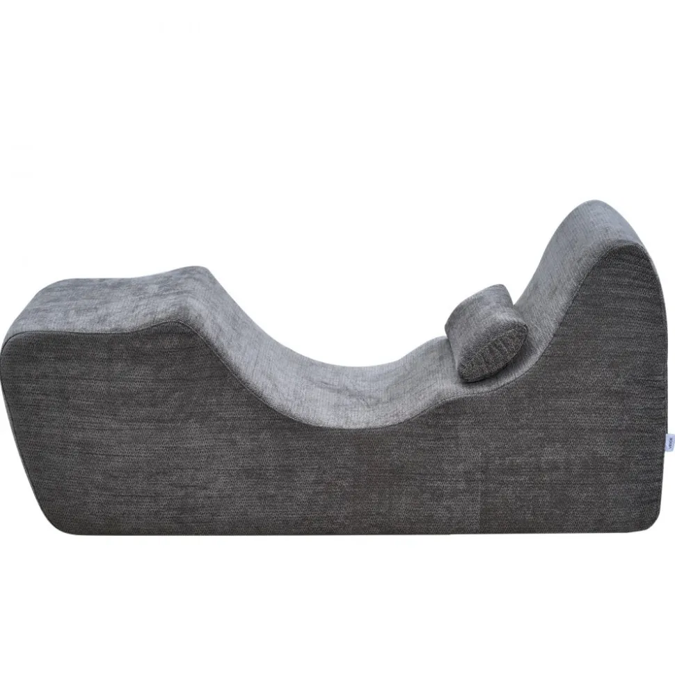 VEVOR Yoga Chair Chaise, Ergonomic Chaise Lounge Chair for Yoga, Modern Boneless Curved Foam Lounge Indoor for Massage, Stretching, Relaxation, Exercise, Used in Living Room, Bedroom, Balcony, Grey