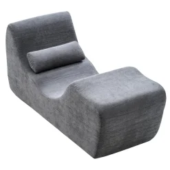 VEVOR Yoga Chair Chaise, Ergonomic Chaise Lounge Chair for Yoga, Modern Boneless Curved Foam Lounge Indoor for Massage, Stretching, Relaxation, Exercise, Used in Living Room, Bedroom, Balcony, Grey