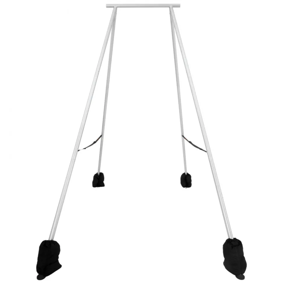VEVOR Yoga Stand Frame, 9.6 ft Length Swing Stand, Max 551.2 lbs Load Triangular Structure Aerial Rig, Aerial Silk Stands for Yoga Enthusiasts, Non-Slip Base, Lightweight, Detachable Design