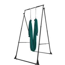 VEVOR Yoga Stand Frame, Max 440.9 lbs Load Swing Stand, Triangular Structure Pull Up Stands, Aerial Silk Stands with EVA Foam & 6.6-yard Yoga Hammock, 4-Level Horizontal & 6-Level Vertical Adjustment