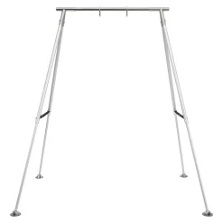 VEVOR Yoga Stand Frame, Max 310 lbs Load Swing Stand, Triangular Structure Pull Up Stands, Aerial Silk Stands with Height Adjustable & Aluminum Frame Legs, Stainless Steel Top Bar