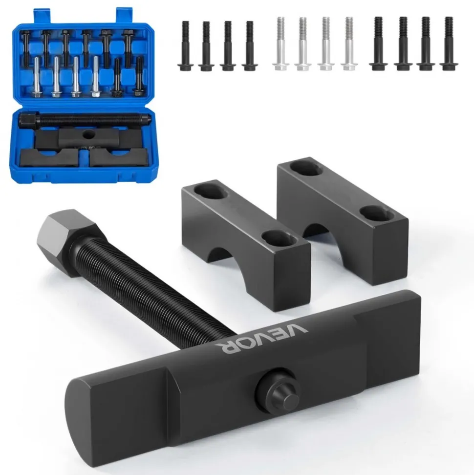 VEVOR Yoke Puller, Made for Class 6-8 Transportation Trucks and Equipment, Heavy Duty Yoke Removal Tool Kit, Automotive Yoke Puller Kit Compatible with Kenworth, Peterbilt, Freightliner, Mack, Volvo