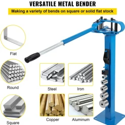 VEVOR YP-38 Metal Bender 1"-3" Flat Bar Square Rod Bending 7 Dies w/ Floor Stand