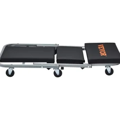 VEVOR Z-Creeper Seat, 2 in 1 Rolling Folding Car Creeper/Stool, 300 lbs Capacity Mechanic Creeper, Low Profile Creeper with 6 pcs Wheels for Garage, Shop, Auto Repair, Lay Down or Sit, Black