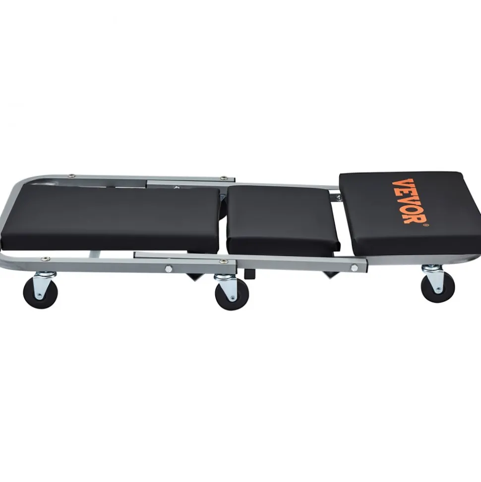 VEVOR Z-Creeper Seat, 2 in 1 Rolling Folding Car Creeper/Stool, 300 lbs Capacity Mechanic Creeper, Low Profile Creeper with 6 pcs Wheels for Garage, Shop, Auto Repair, Lay Down or Sit, Black