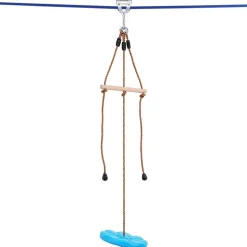 VEVOR Zipline Kit for Kids and Adult, 52 ft Zip Line Kits Up to 500 lb, Backyard Outdoor Quick Setup Zipline, Playground Entertainment with Zipline, Nylon Safety Harness, Seat, and Handlebar