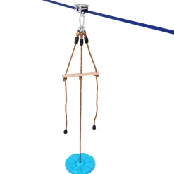 VEVOR Zipline Kit for Kids and Adult, 52 ft Zip Line Kits Up to 500 lb, Backyard Outdoor Quick Setup Zipline, Playground Entertainment with Zipline, Nylon Safety Harness, Seat, and Handlebar