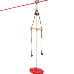 VEVOR Zipline Kit for Kids and Adult, 65 ft Zip Line Kits Up to 500 lb, Backyard Outdoor Quick Setup Zipline, Playground Entertainment with Zipline, Nylon Safety Harness, Seat, and Handlebar