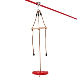 VEVOR Zipline Kit for Kids and Adult, 65 ft Zip Line Kits Up to 500 lb, Backyard Outdoor Quick Setup Zipline, Playground Entertainment with Zipline, Nylon Safety Harness, Seat, and Handlebar
