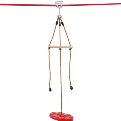 VEVOR Zipline Kit for Kids and Adult, 65 ft Zip Line Kits Up to 500 lb, Backyard Outdoor Quick Setup Zipline, Playground Entertainment with Zipline, Nylon Safety Harness, Seat, and Handlebar