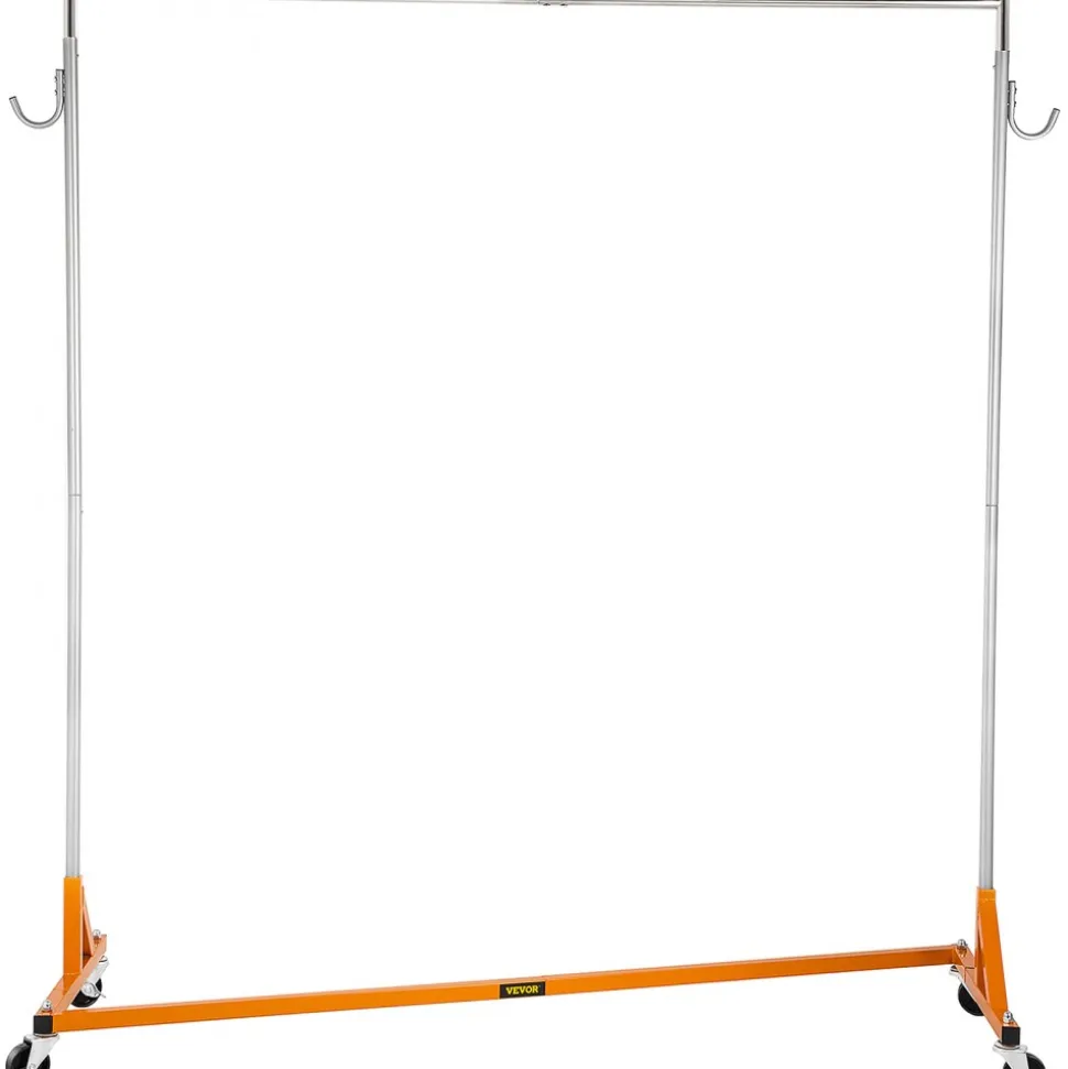 VEVOR Z Rack, Industrial Grade Z Base Garment Rack, Rolling Z Garment Rack, Sturdy Steel Z Base Clothing Rack with Lockable Casters for Home Garment Store Display Commercial Use Oran