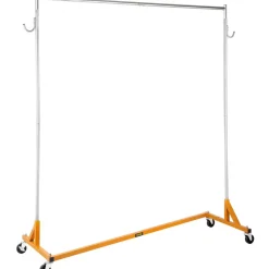 VEVOR Z Rack, Industrial Grade Z Base Garment Rack, Rolling Z Garment Rack, Sturdy Steel Z Base Clothing Rack with Lockable Casters for Home Garment Store Display Commercial Use Oran