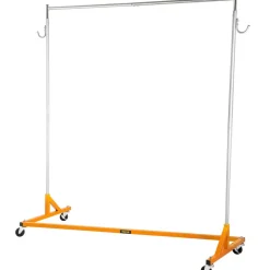 VEVOR Z Rack, Industrial Grade Z Base Garment Rack, Rolling Z Garment Rack, Sturdy Steel Z Base Clothing Rack with Lockable Casters for Home Garment Store Display Commercial Use Oran