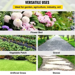 20 year 6x300 ft Heavy Duty PP Woven Weed Barrier Landscape Ground Cover 3.2Oz